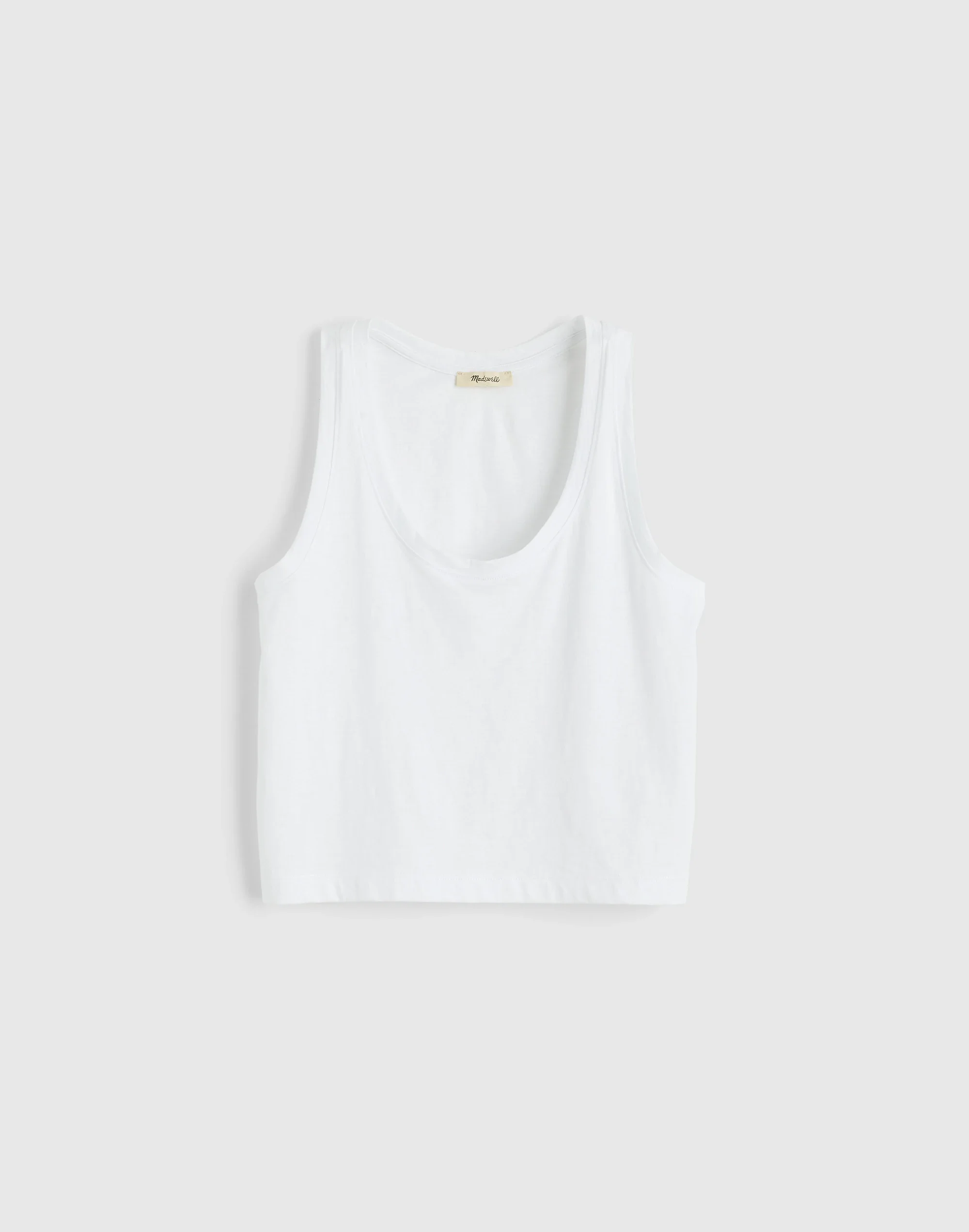 The Easy Crop Scoopneck Tank in Soft Slub - 1