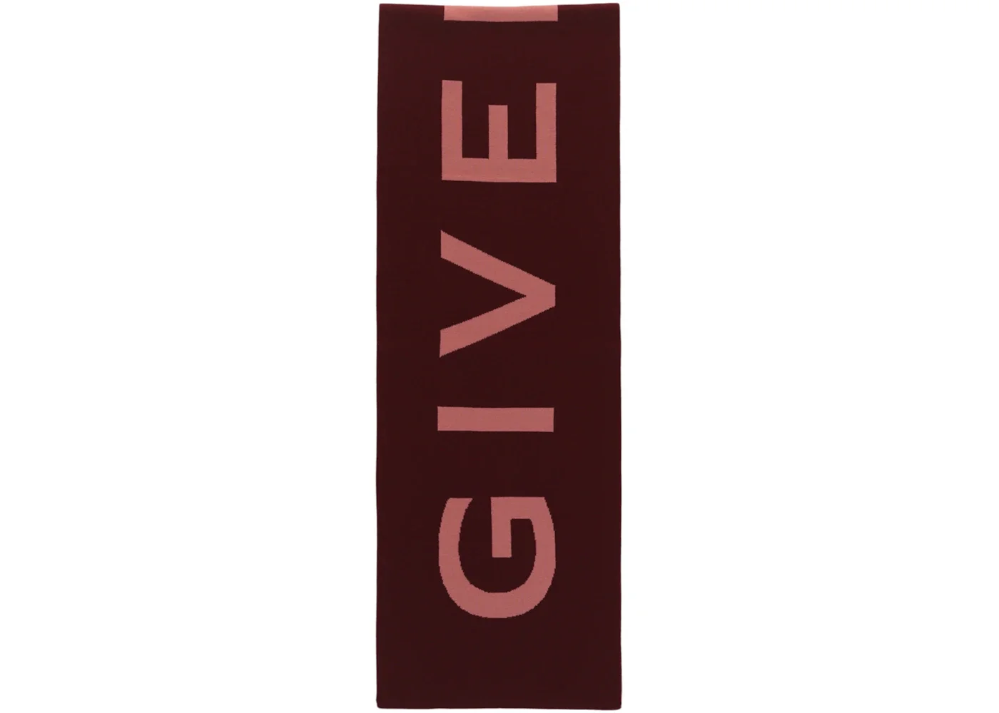 Givenchy Jacquard Logo Scarf Burgundy - 1