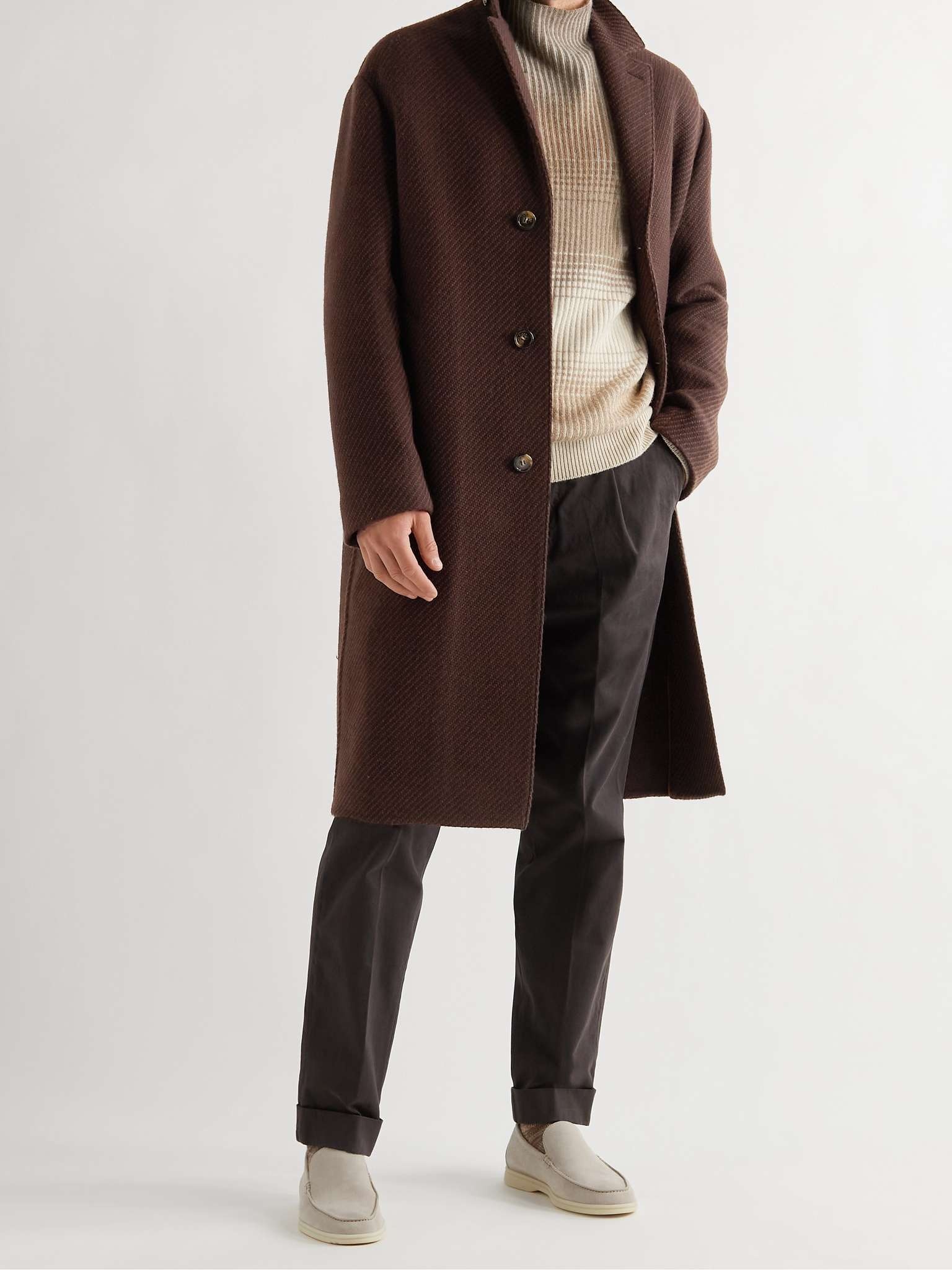 Navette Textured-Cashmere Coat - 2