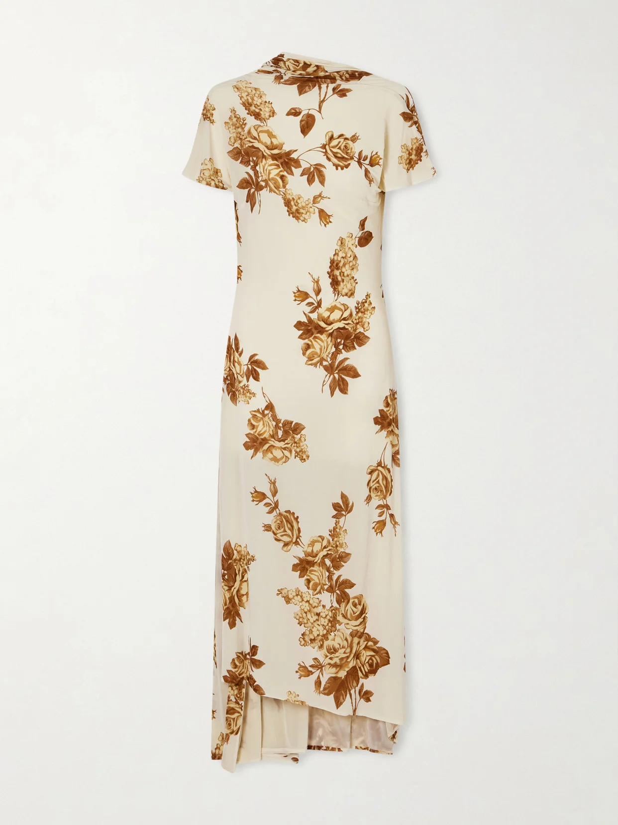 Floral-print Stretch-jersey Midi Dress - 1