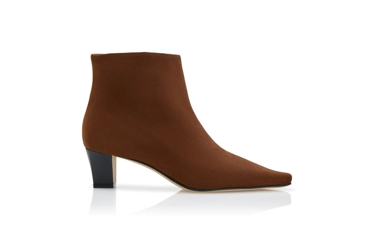 Brown Suede Ankle Boots - 1