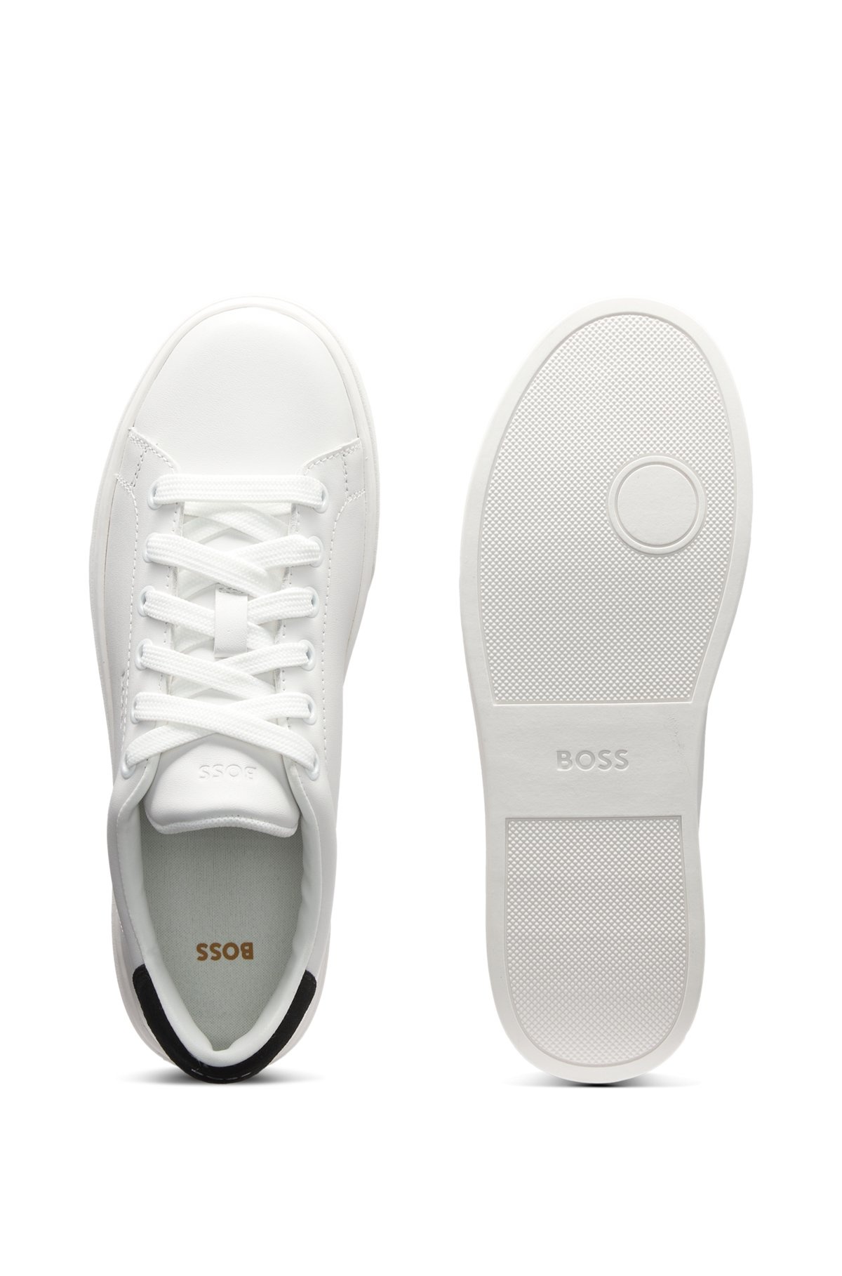 LEATHER TRAINERS WITH SUEDE BACKTAB - 4