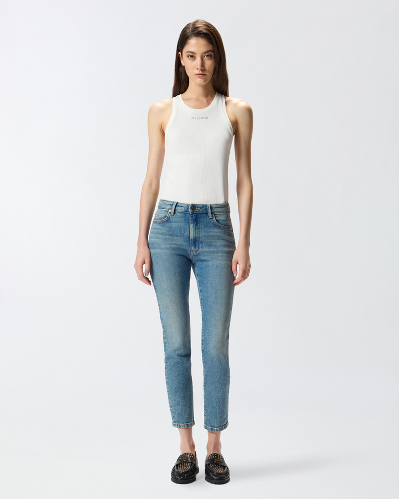 PINKO SKINNY VINTAGE STRETCH DENIM JEANS outlook