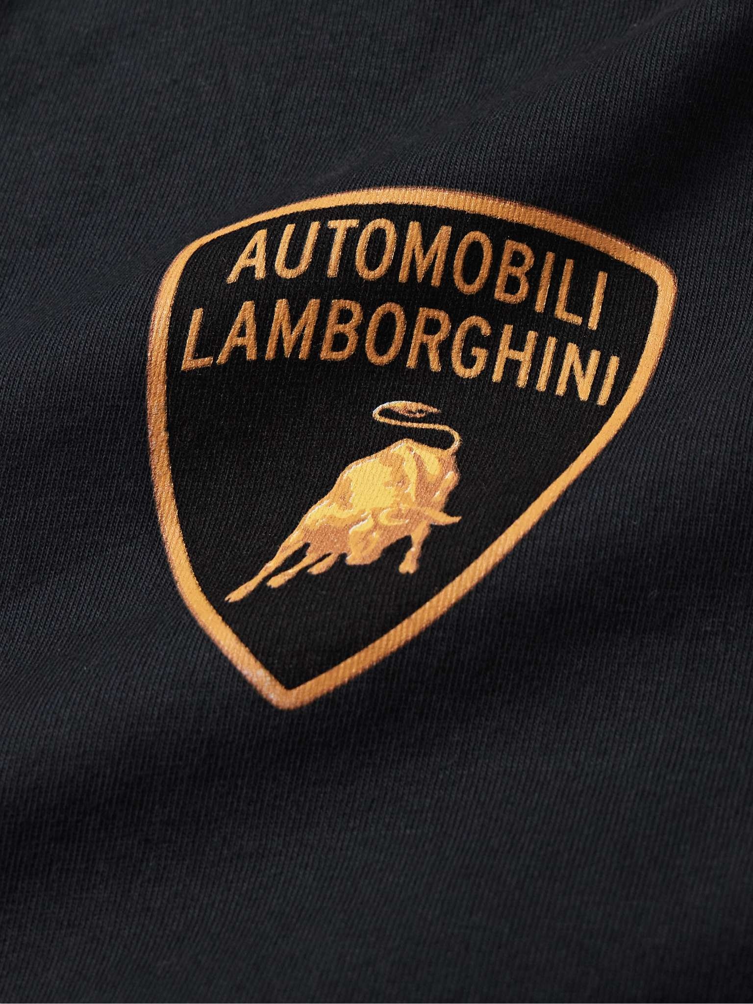 + Automobili Lamborghini Moonlight Logo-Print Cotton-Jersey T-Shirt - 4