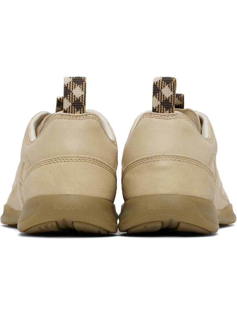 Beige Leather Matrix Sneakers 2