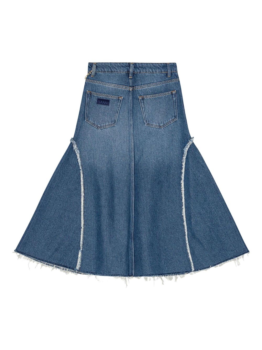 denim midi skirt - 6
