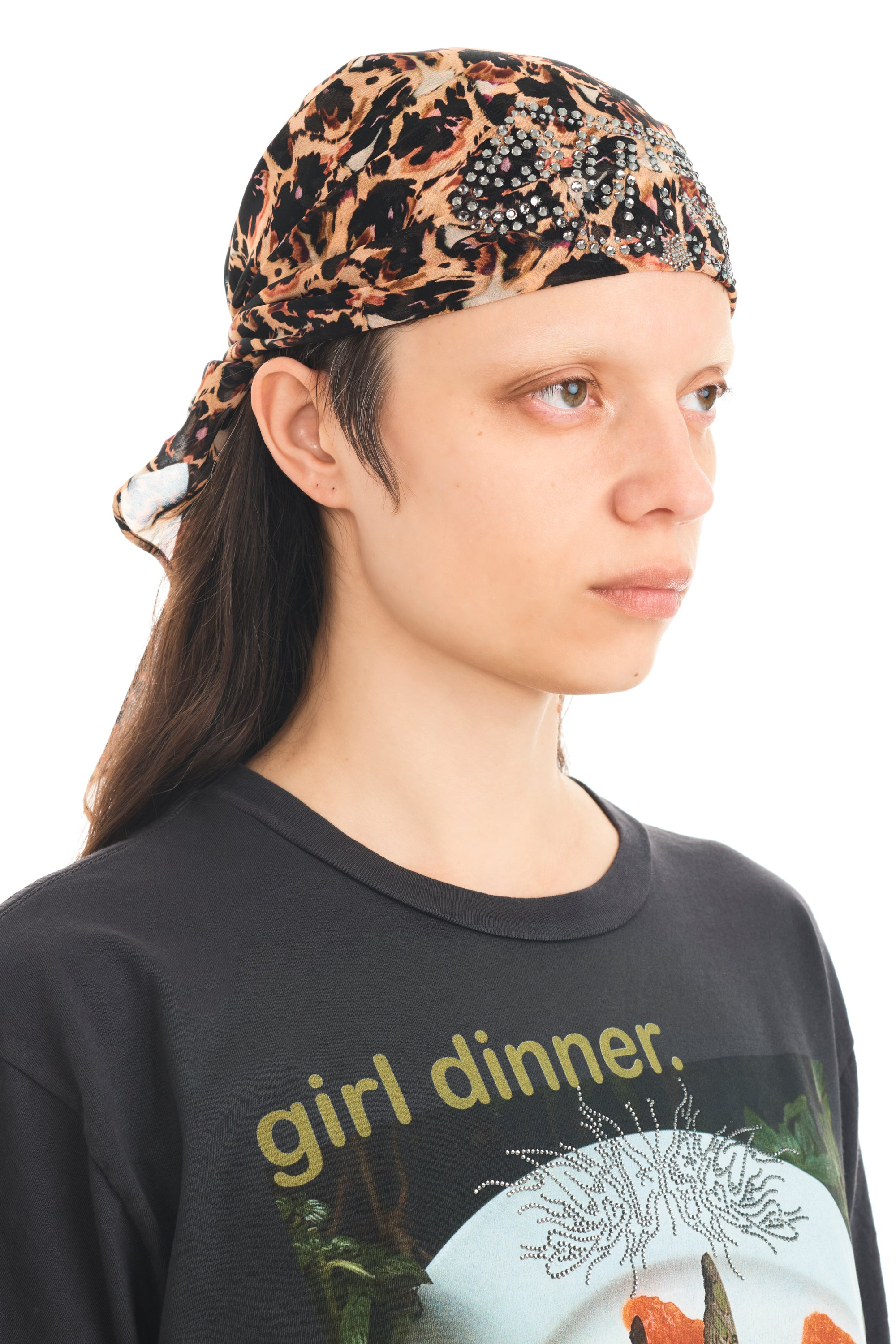 LEOPARD PEONY PRINCESS FOULARD SCARF - 5
