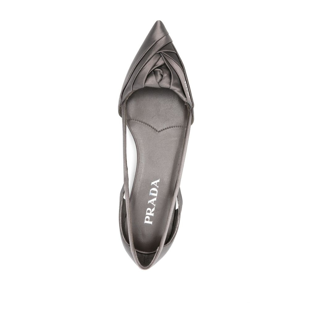 Prada Grey Ballet Flats Women - 4