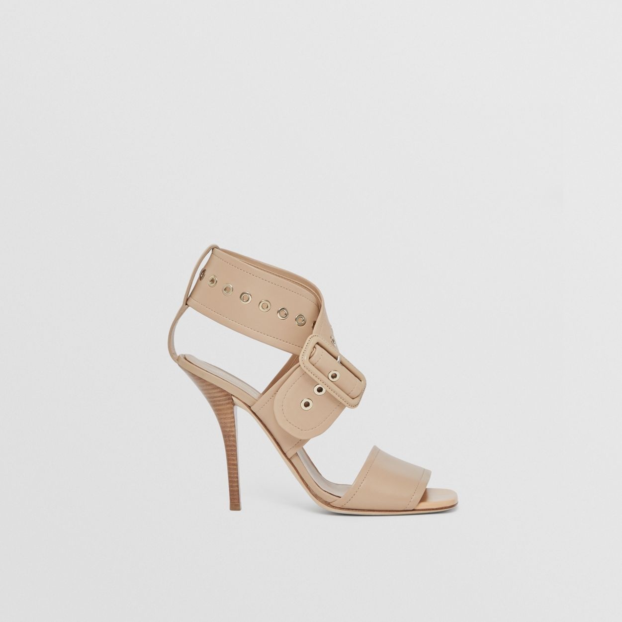 Buckled Strap Lambskin Stiletto-heel Sandals - 1