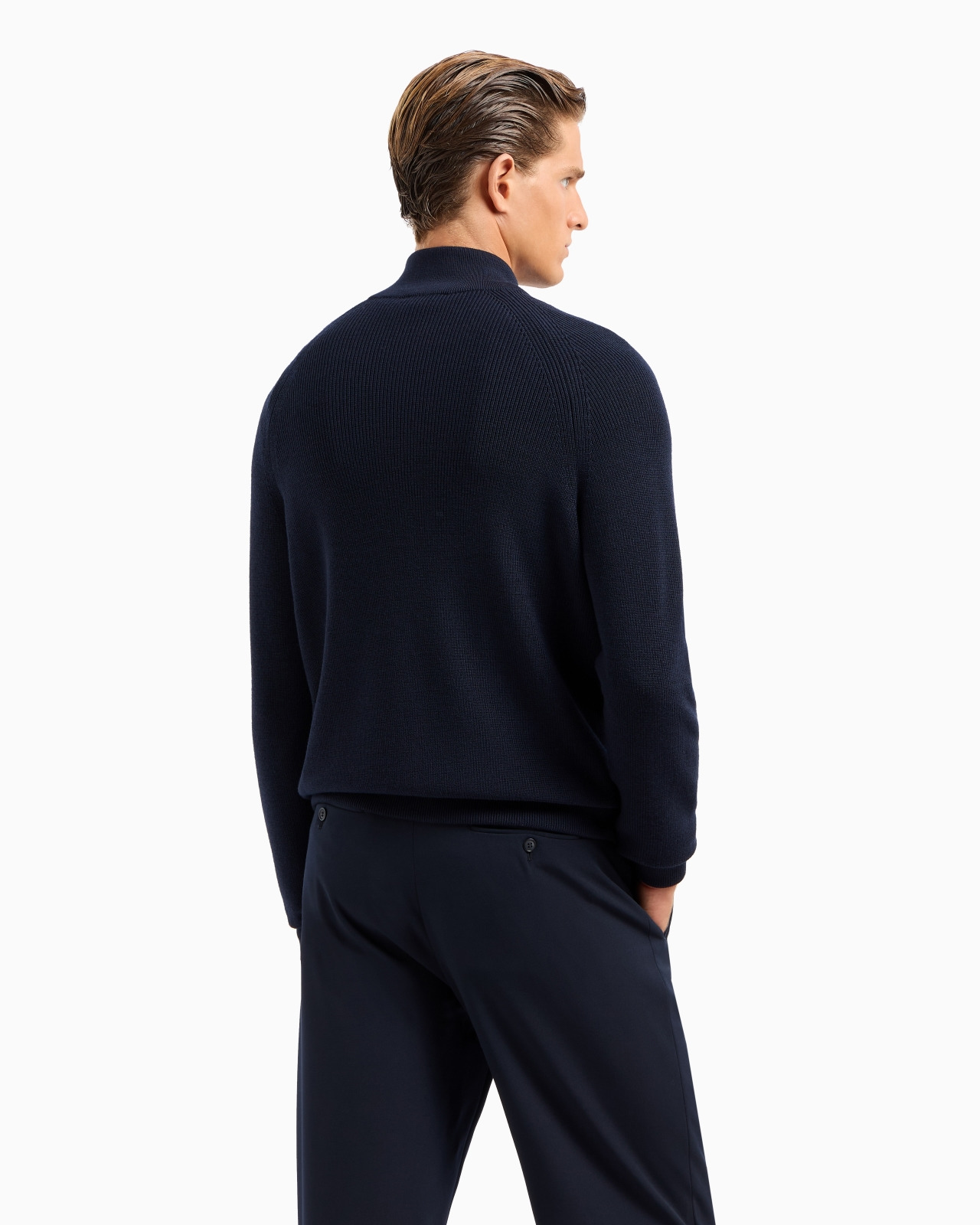 Virgin-wool, zip-up cardigan - 3