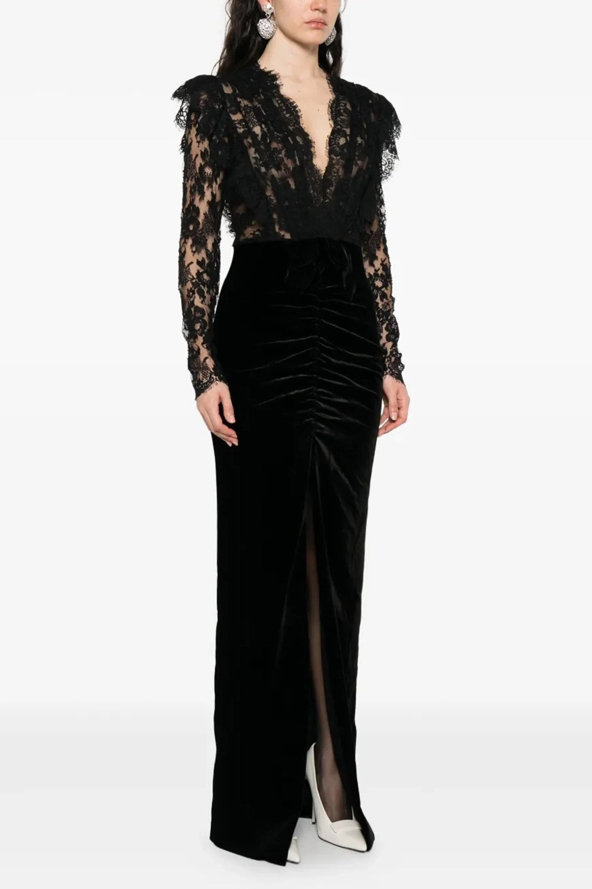 Velvet and lace dress - 2