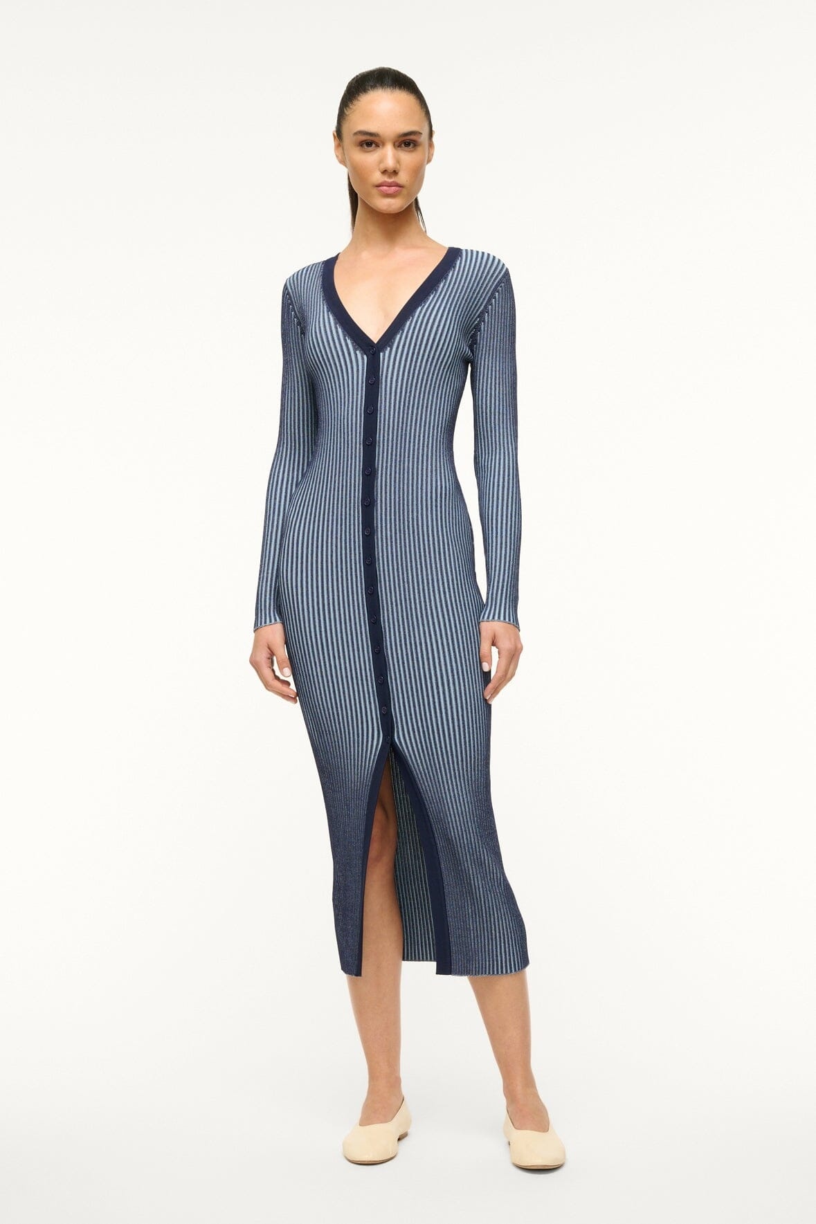 STAUD SHOKO SWEATER NAVY CLEAR BLUE - 2