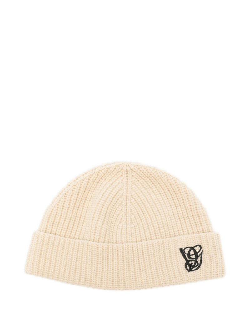 monogram beanie hat 1