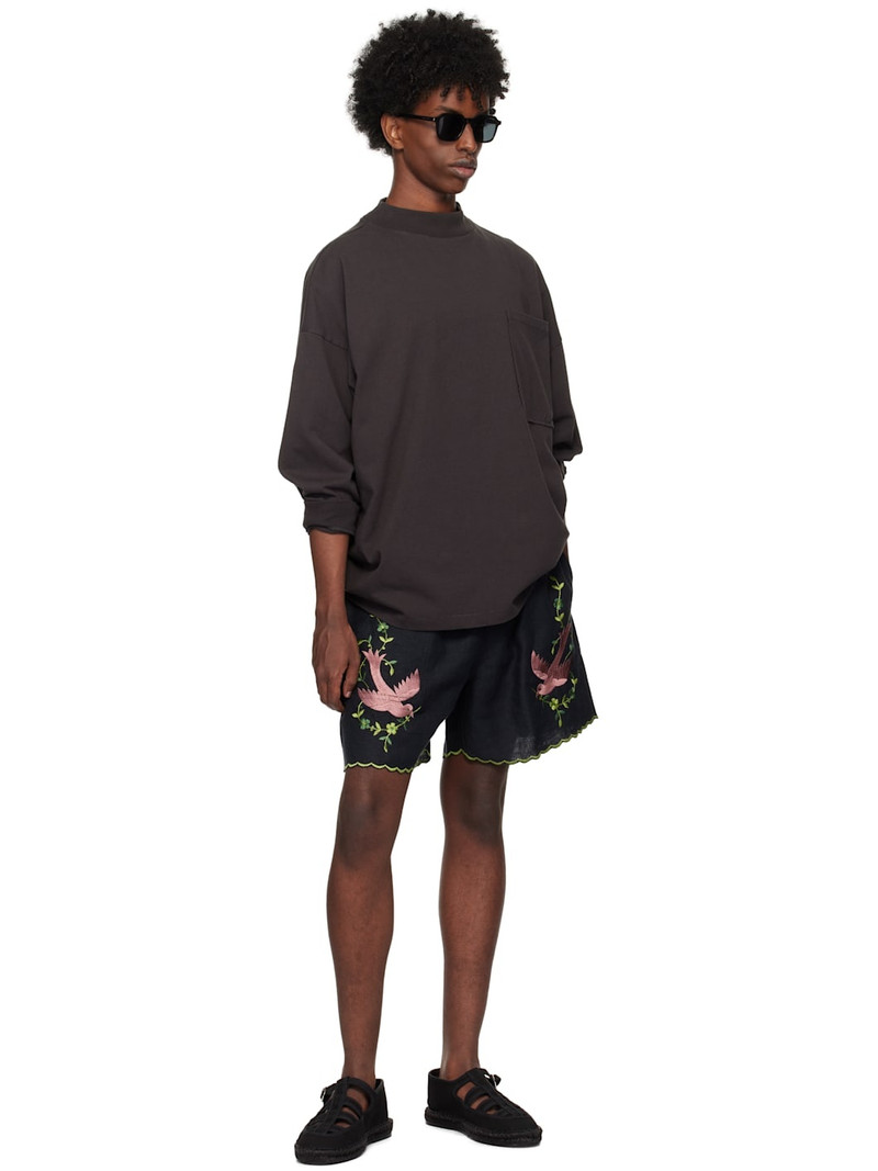 BODE Black Barry Mockneck T-shirt outlook