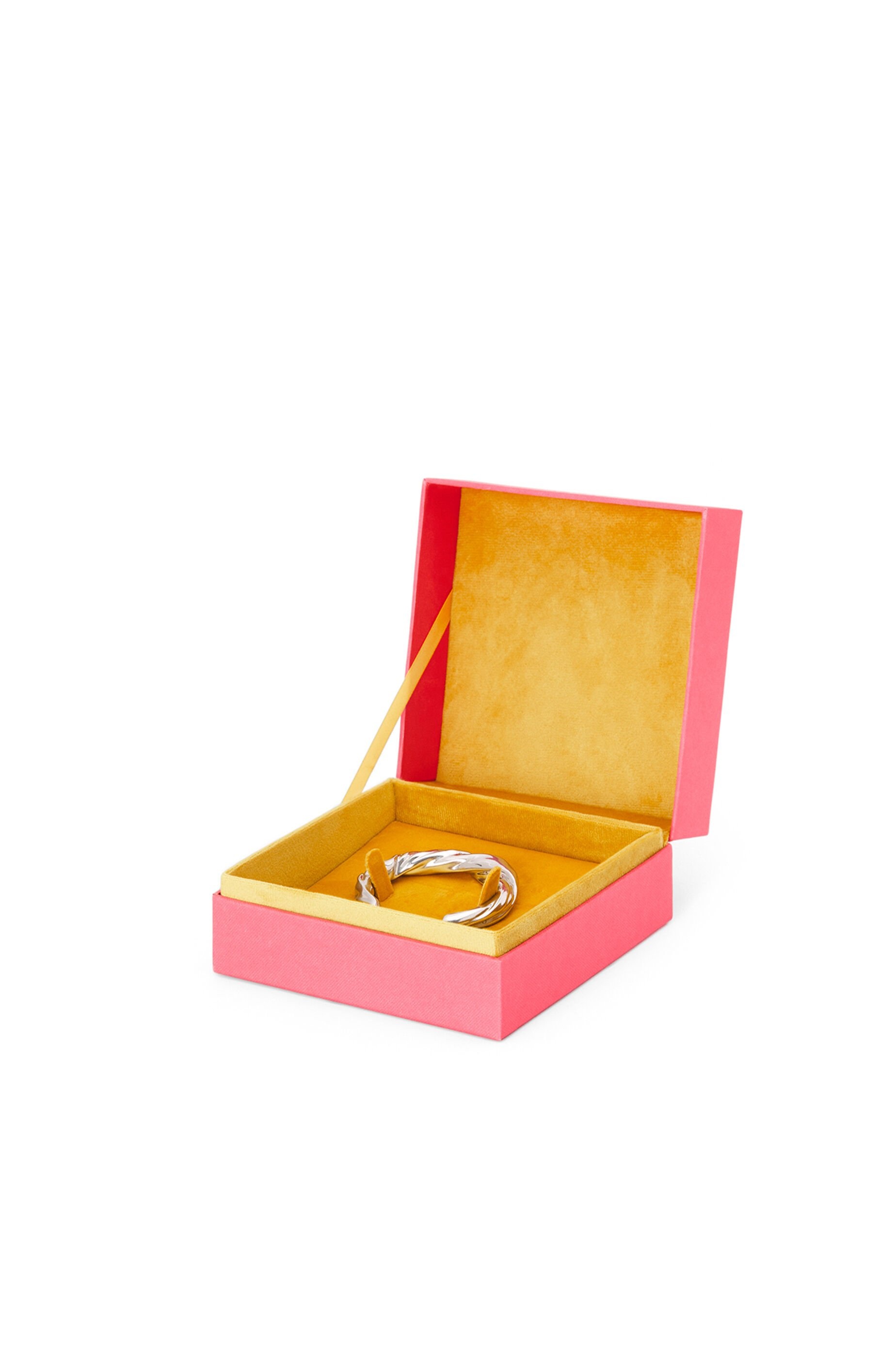Small nappa twist cuff in sterling silver - 5