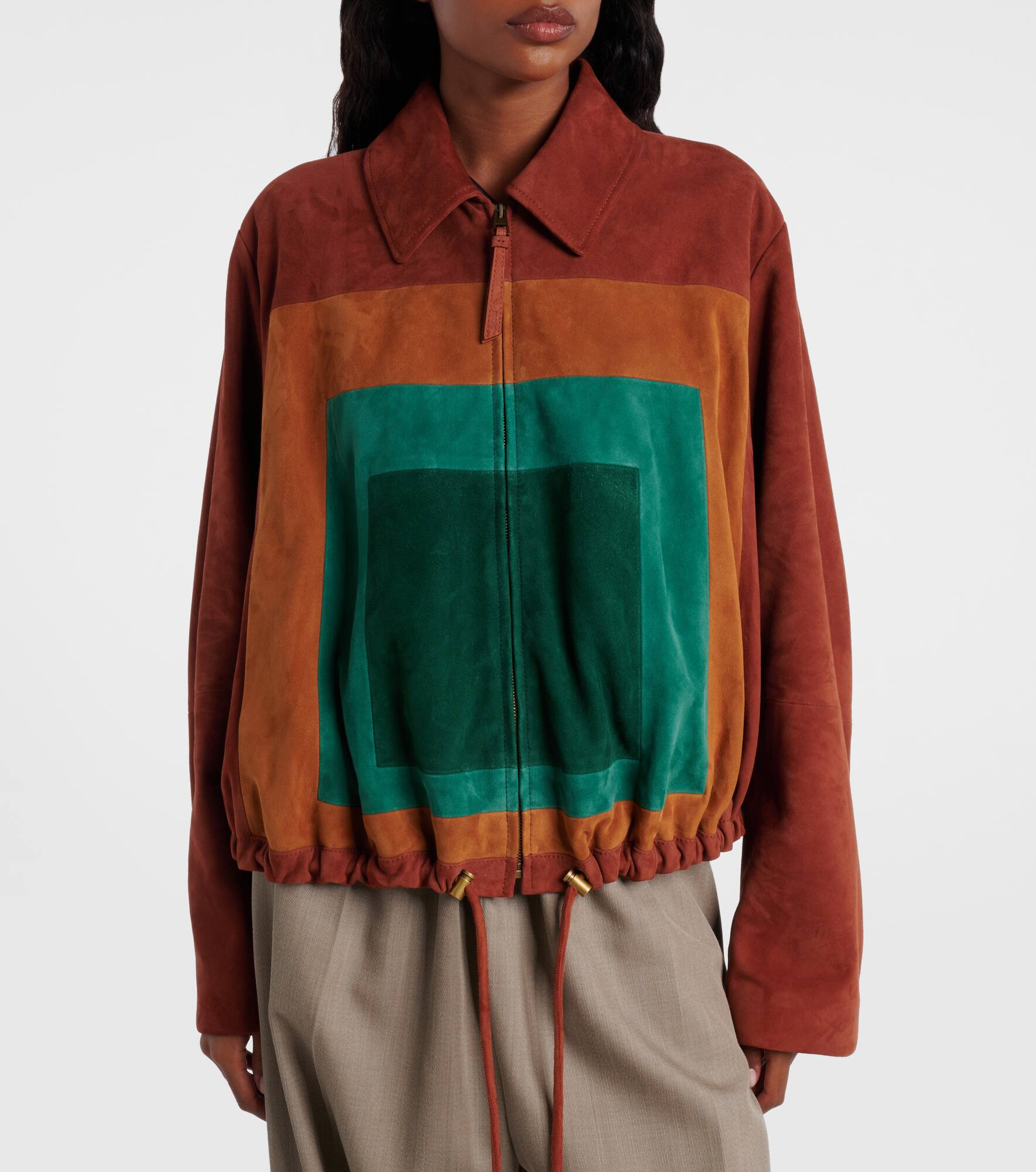 Balloon suede blouson - 7
