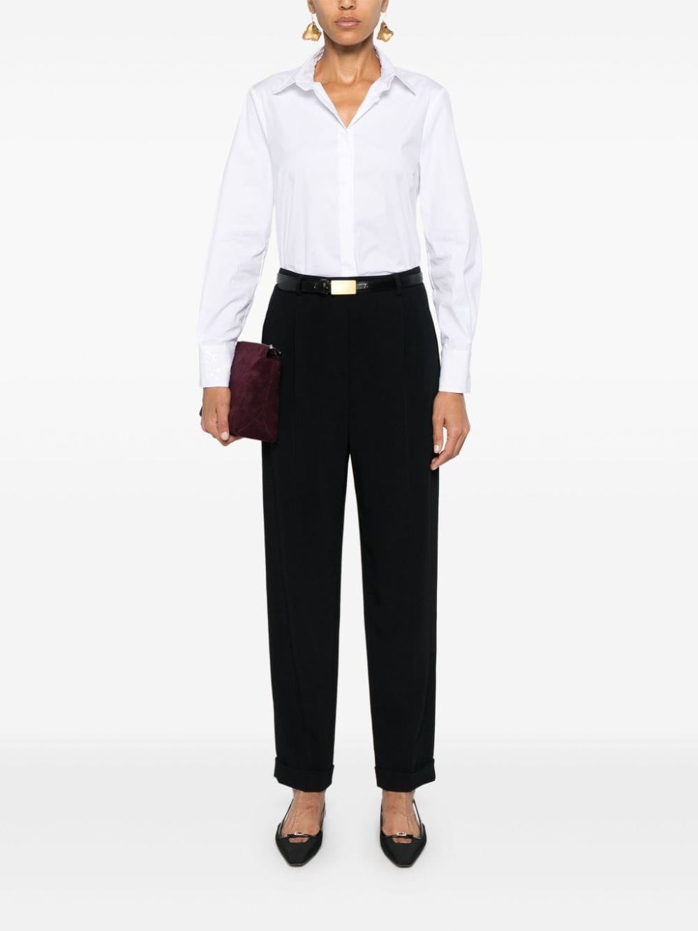 straight-leg cady trousers - 2