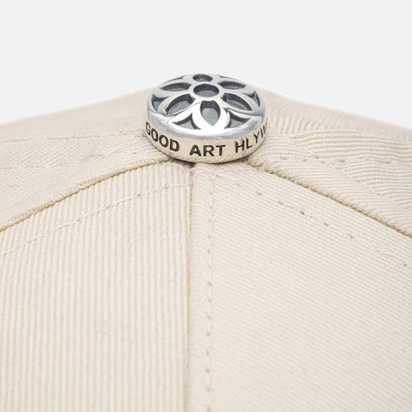 HCS-ALL-CRM GOOD ART HLYWD All Cream High Crown Snapback Cap - Cream - 2