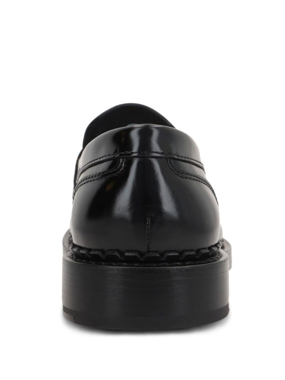 slip-on leather loafers - 3
