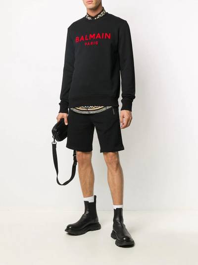 Balmain logo print sweatshirt outlook