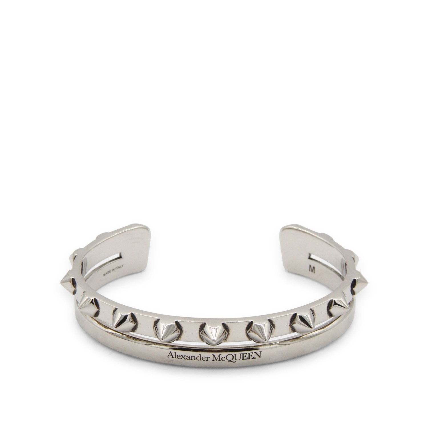 Alexander McQueen SILVER-TONE BRASS BRACELET | palazzobelli