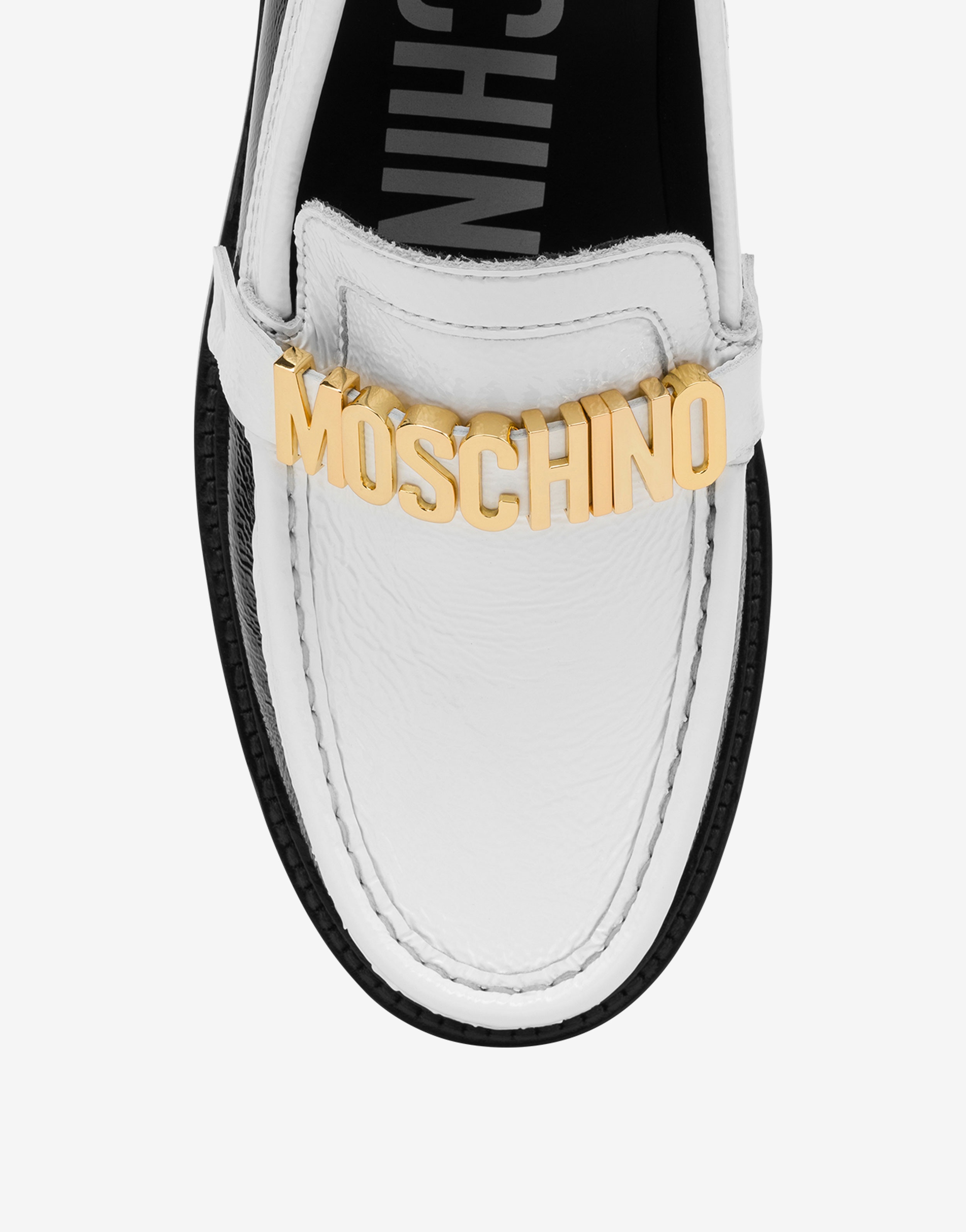 MOSCHINO COLLEGE TWO-TONE LOAFERS - 4