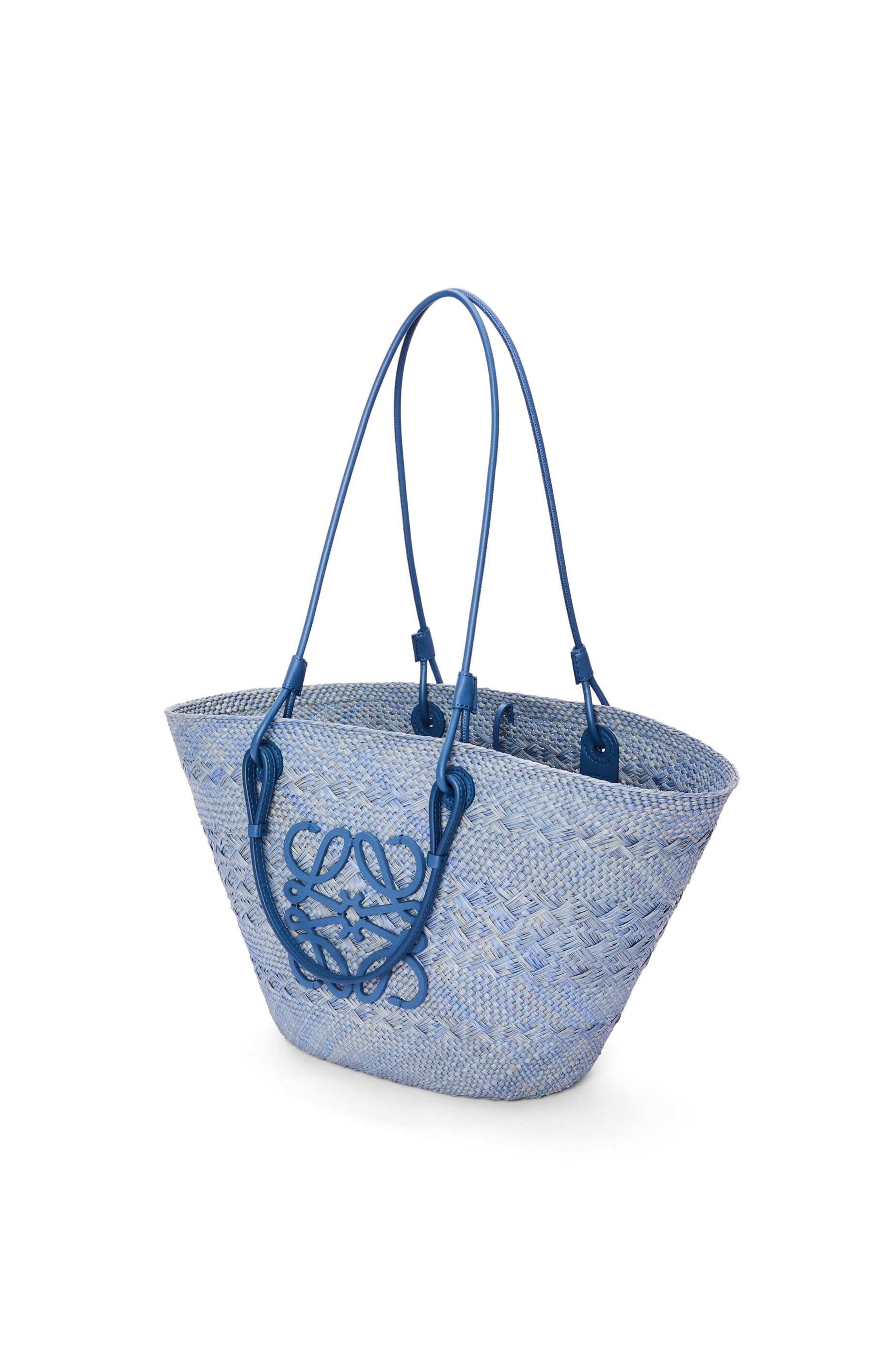 Anagram Basket bag in iraca palm and calfskin - 3