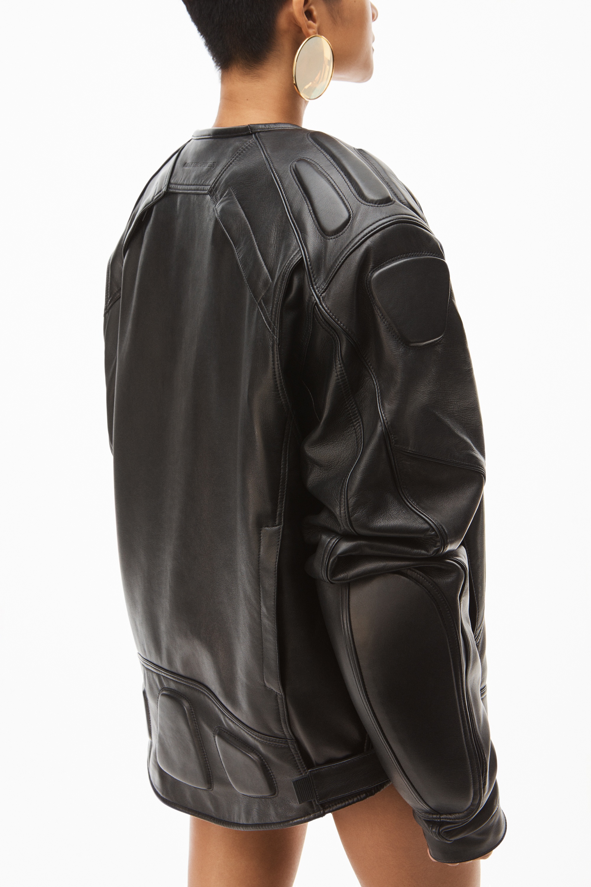 OVERSIZED MOTO JACKET IN BUTTERY LEATHER - 7