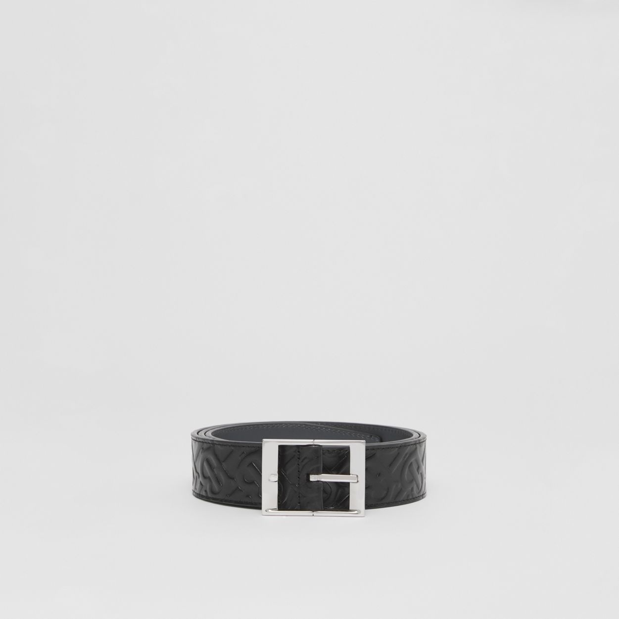 Reversible Embossed Monogram Leather Belt - 4