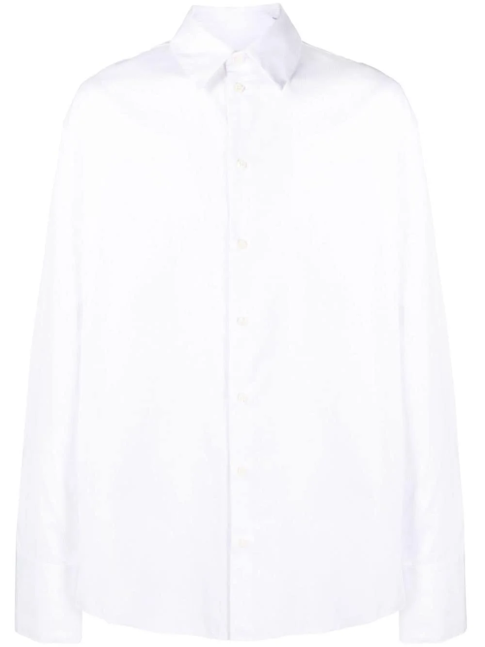 button-up cotton-blend shirt - 1