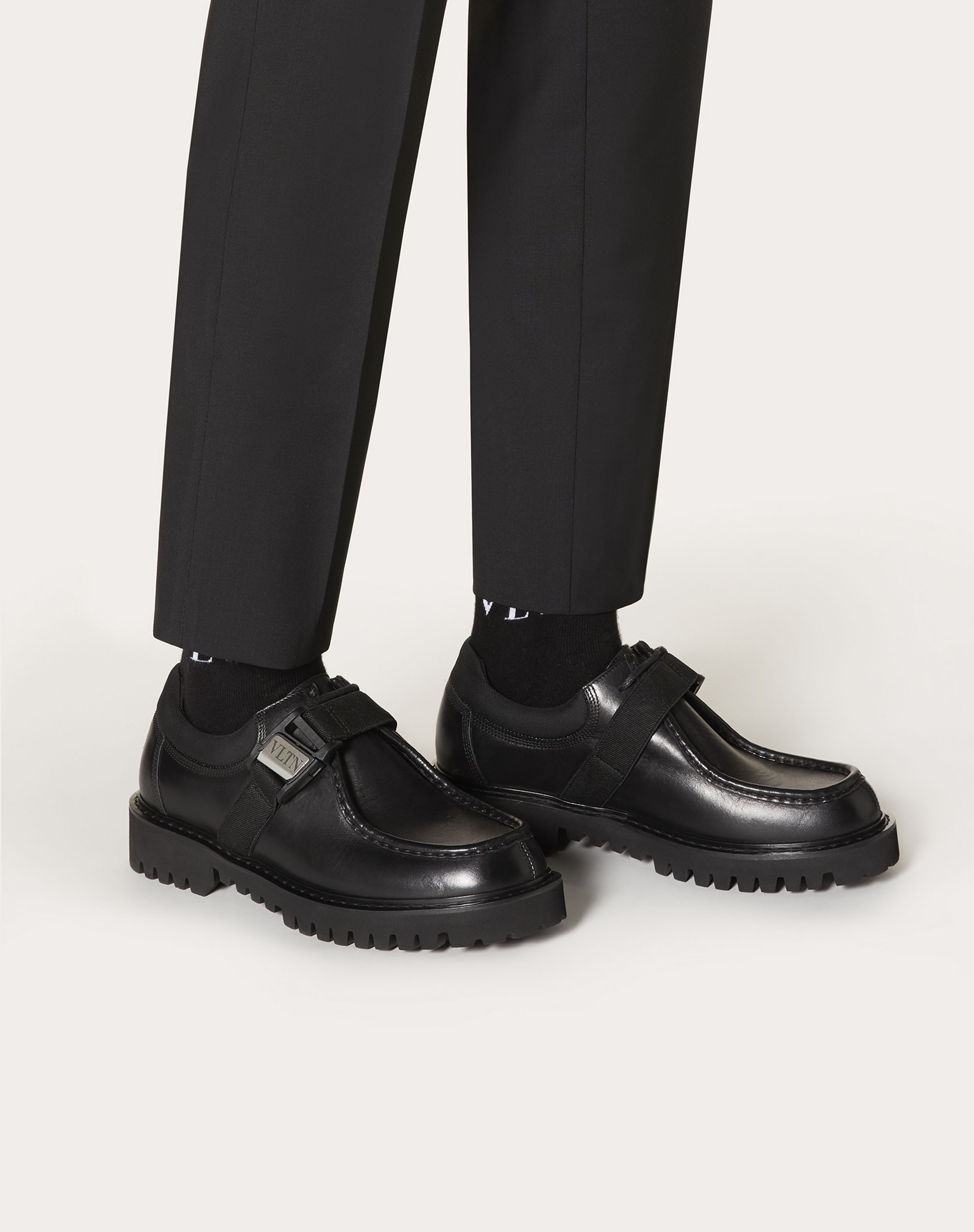 Calfskin Derby with VLTN Buckle - 6