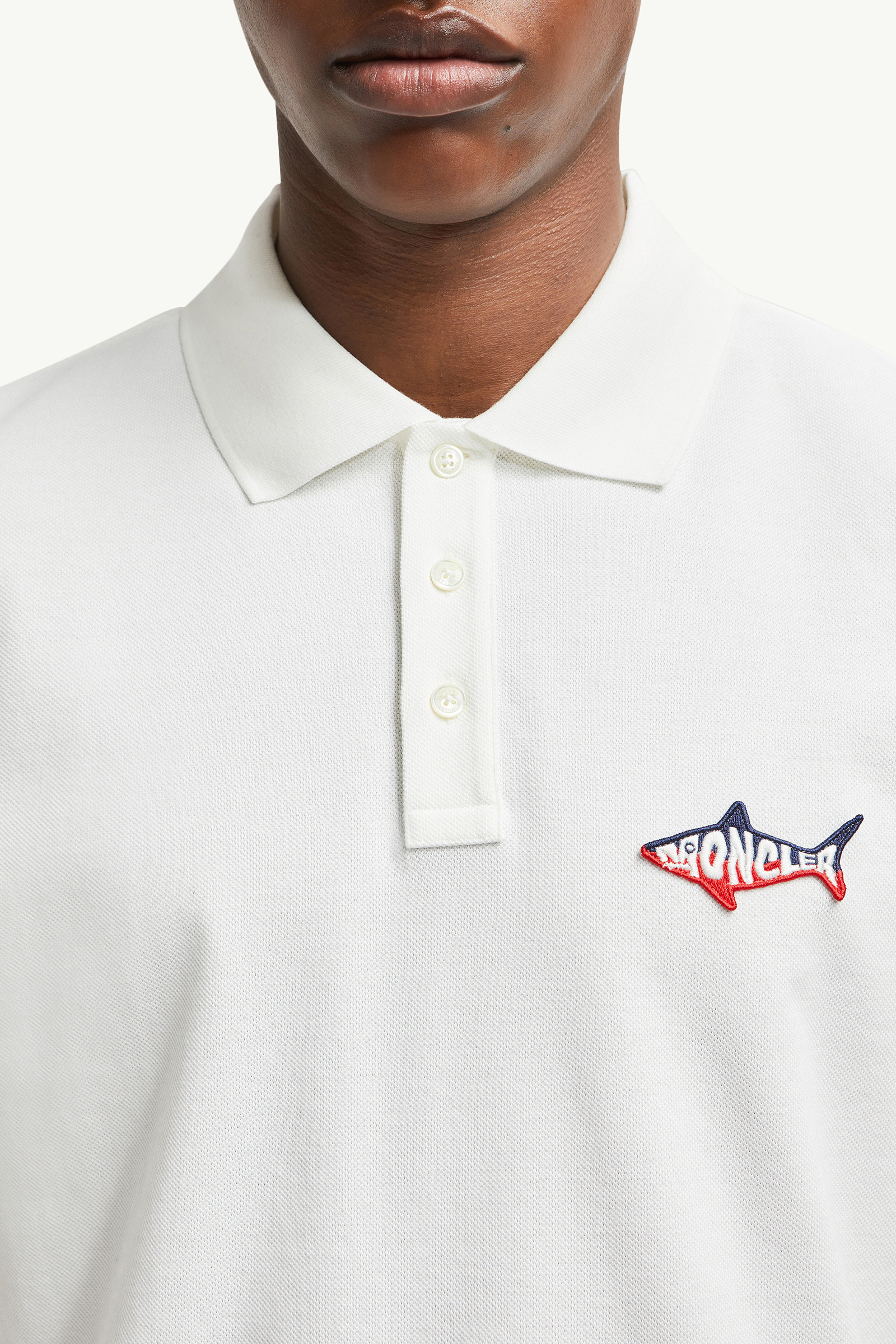 Shark Patch Cotton Piquet Polo Shirt - 6