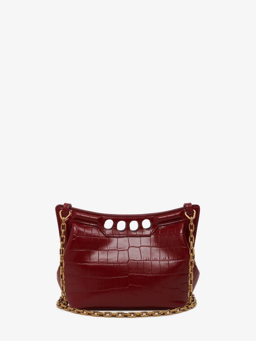 Women's The Peak Bag Mini With Chain in Dark Red - 3