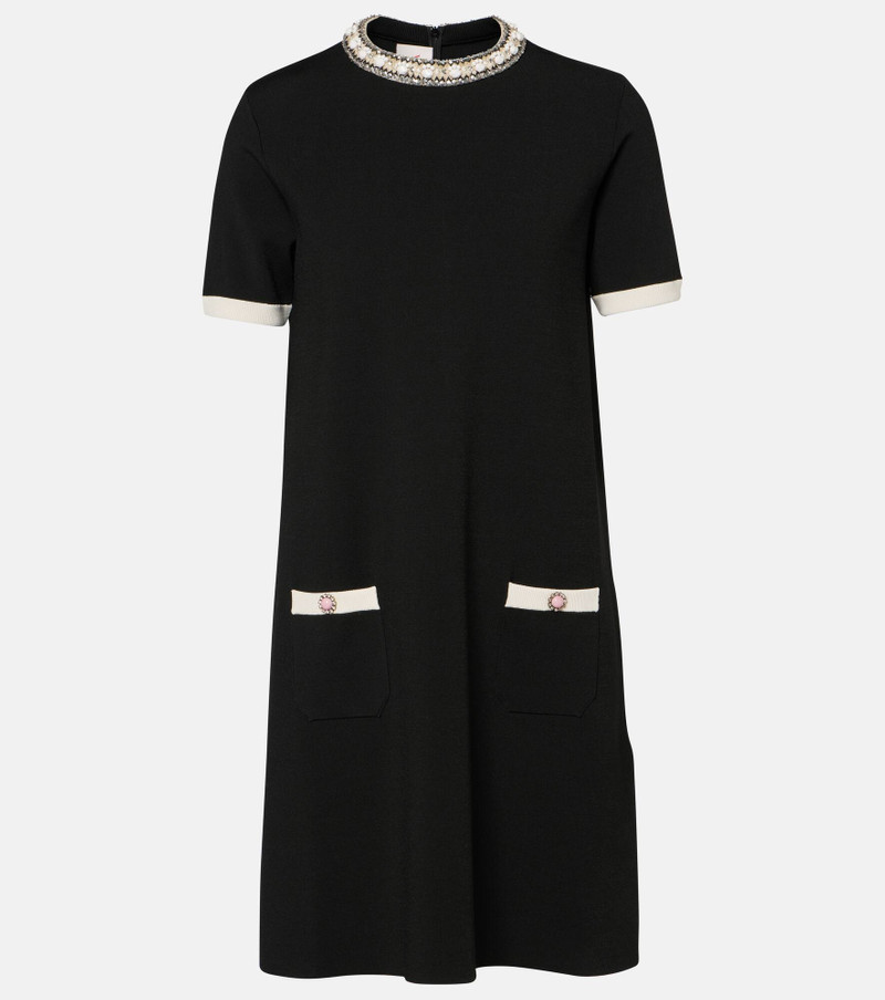 embroidered 미니 드레스 - 1