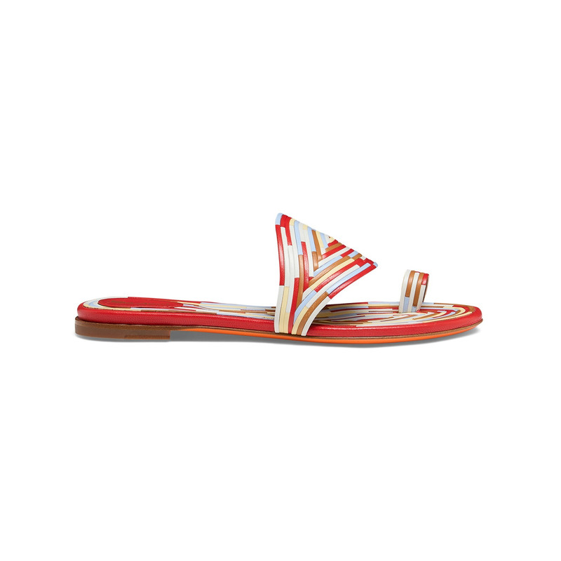 Women's multicolor leather sandal 1