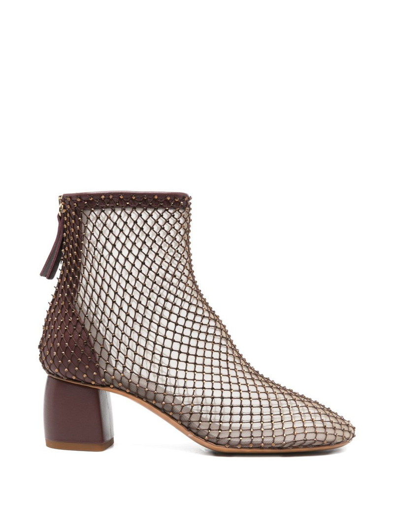 My Alma studded-net ankle boots 1