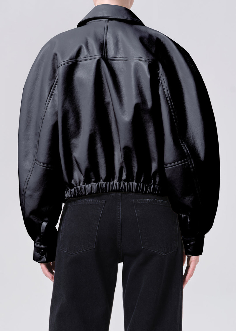 AGOLDE DIXON BOMBER (RECYCLED LEATHER) IN DETOX outlook