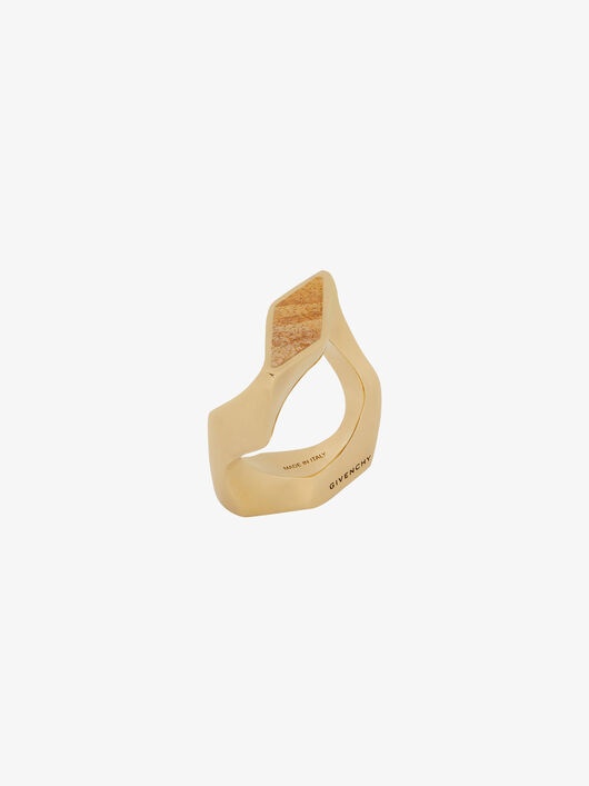 G CHAIN LINK JASPER SET RING - 3