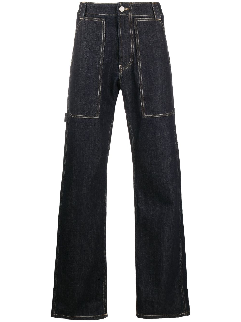 mid-rise straight jeans - 1