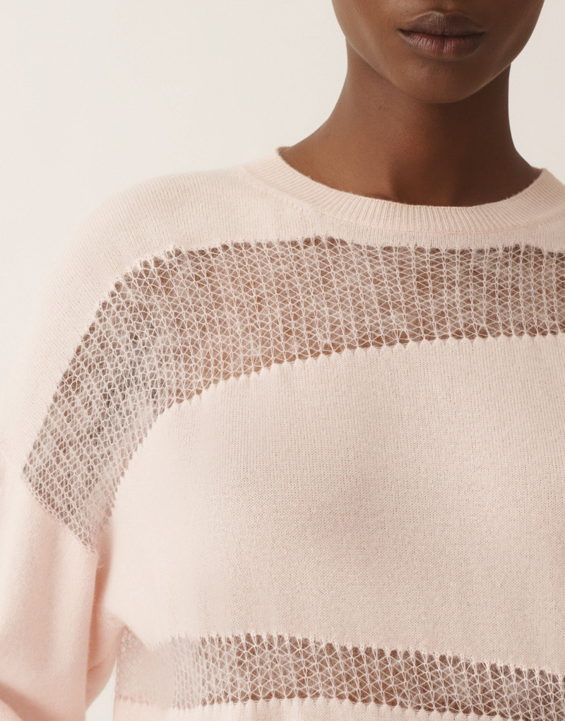 Sweater in Platinum and mohair 5