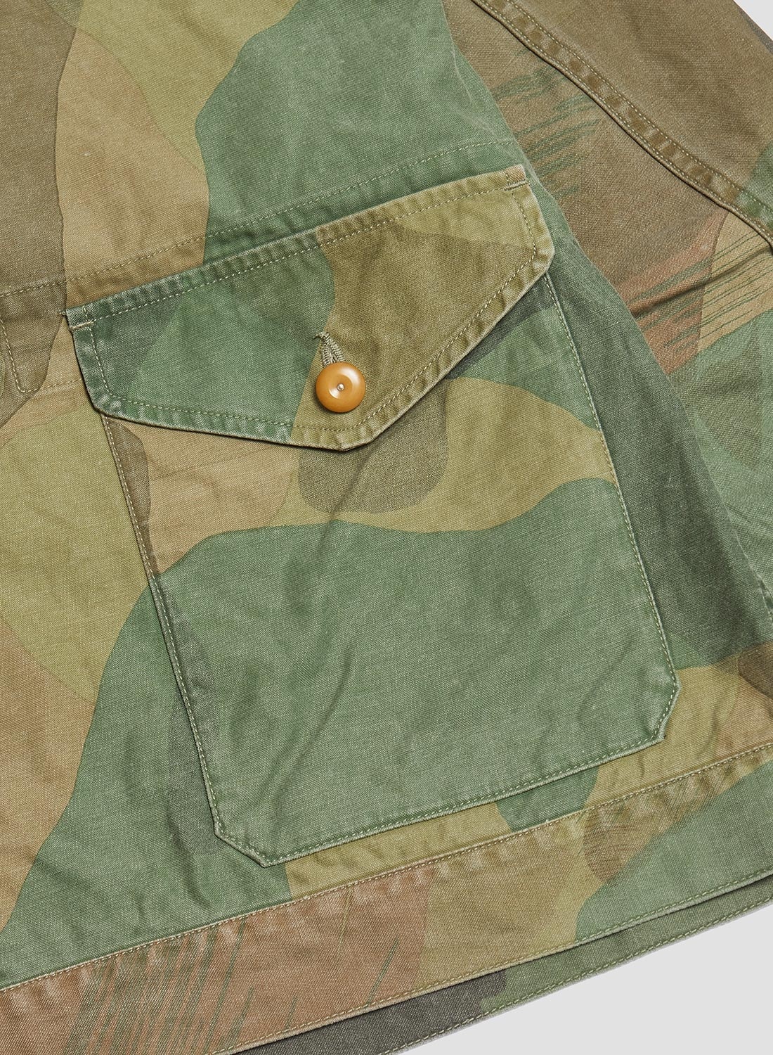 French Work Short Jacket Fade Camo in Green - 6