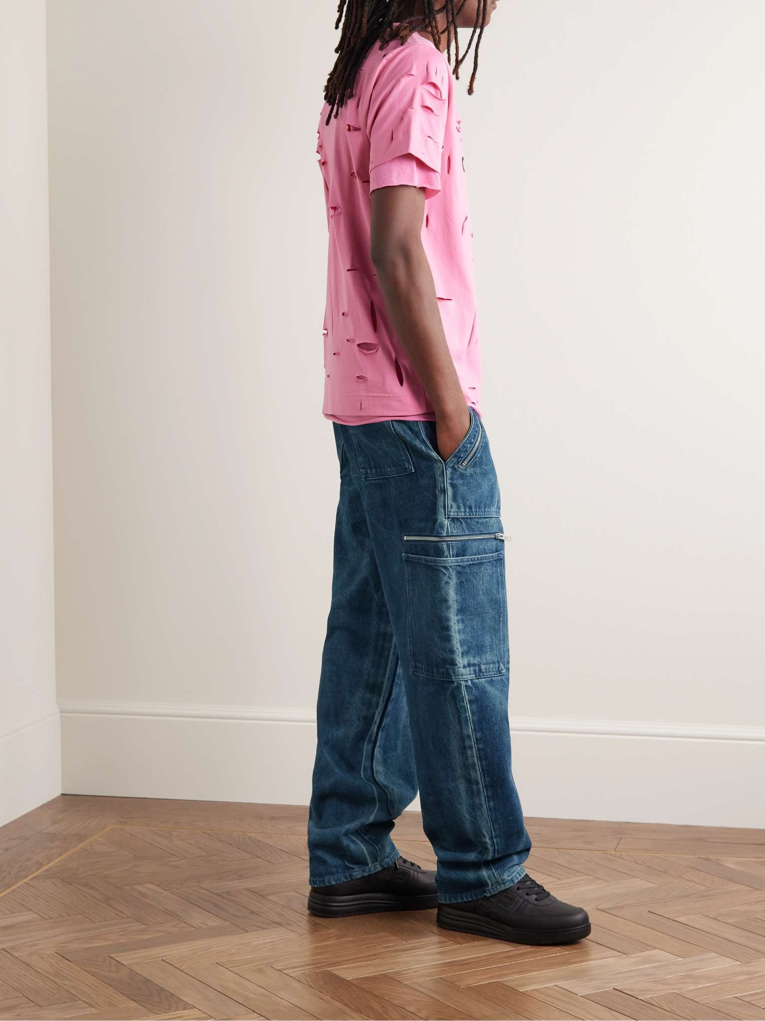 Zip-Detailed Wide-Leg Jeans - 2