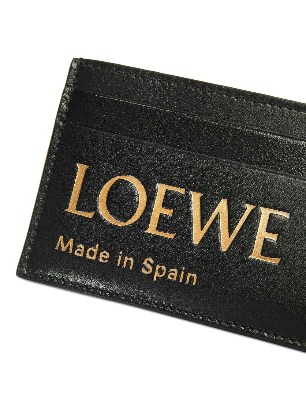 logo-embossed leather card holder - 4