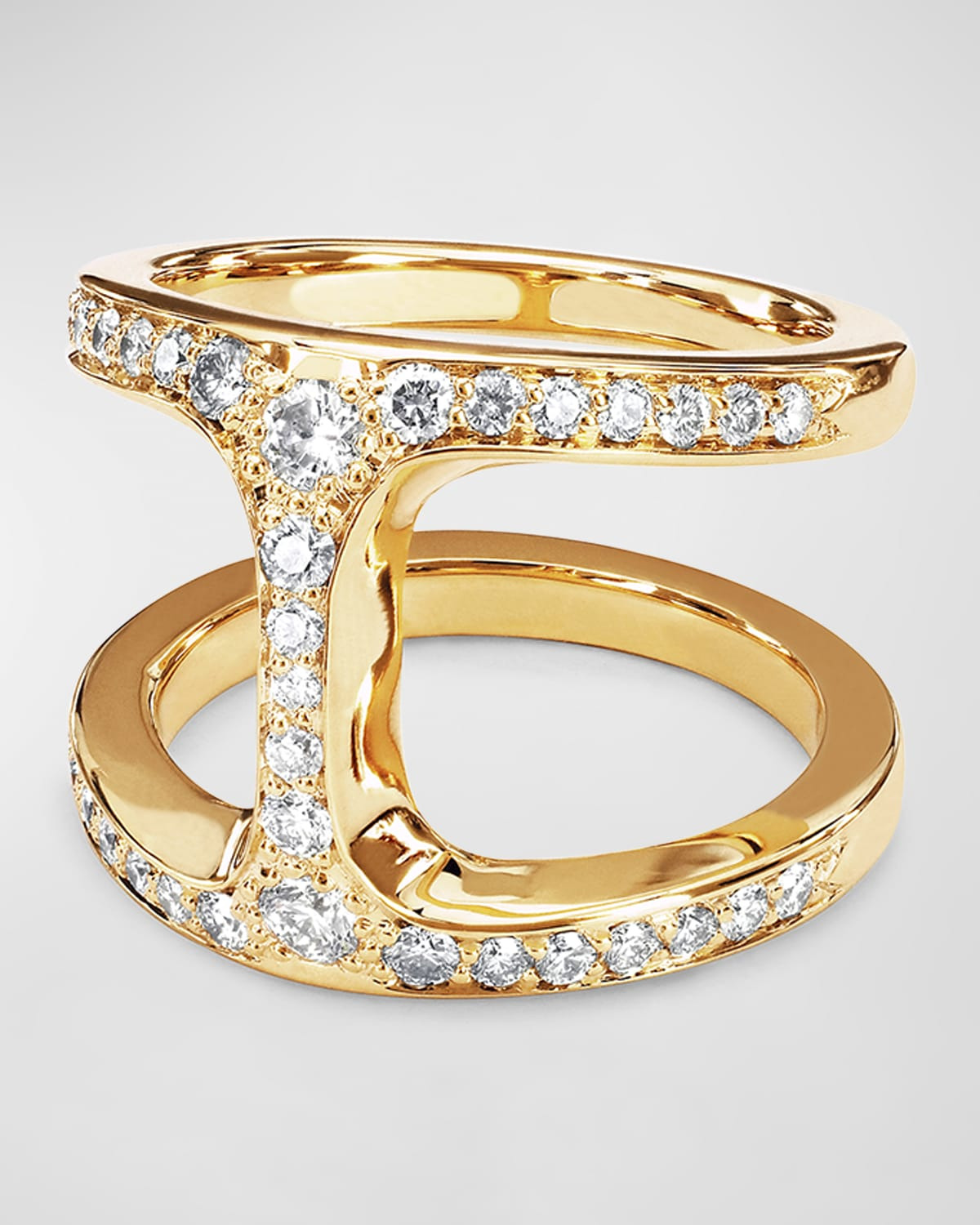 18K Yellow Gold Dame Phan Diamond Ring, Size 7 - 3