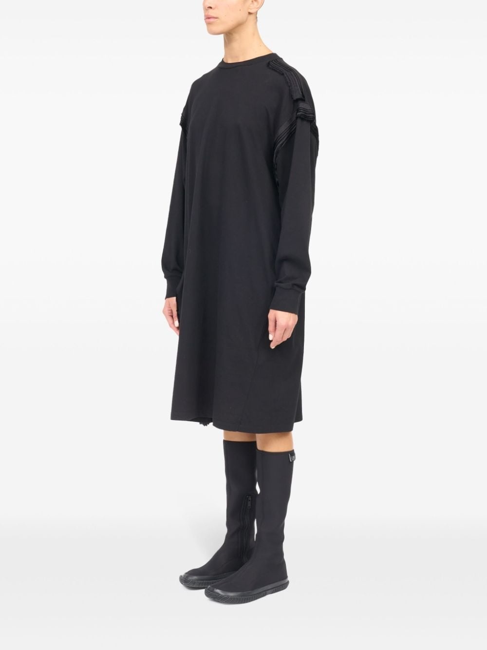 long-sleeve midi dress - 6
