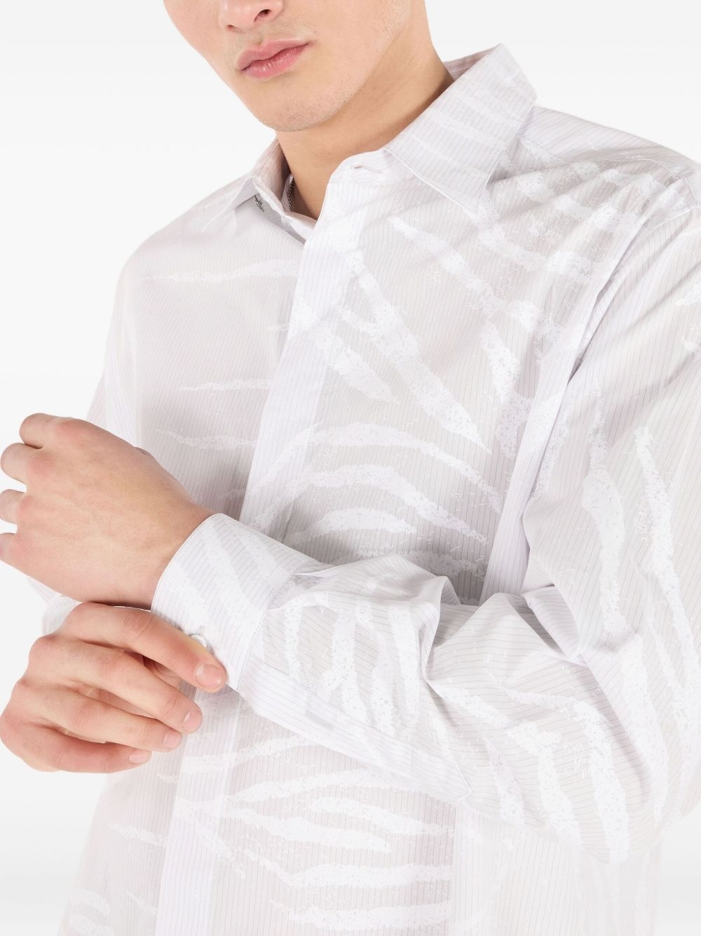 zebra-print shirt - 5