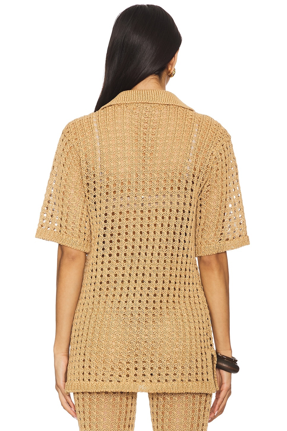 Brisas Crochet Polo Top - 3
