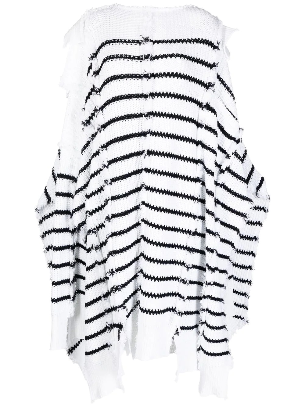 striped knitted cape - 1