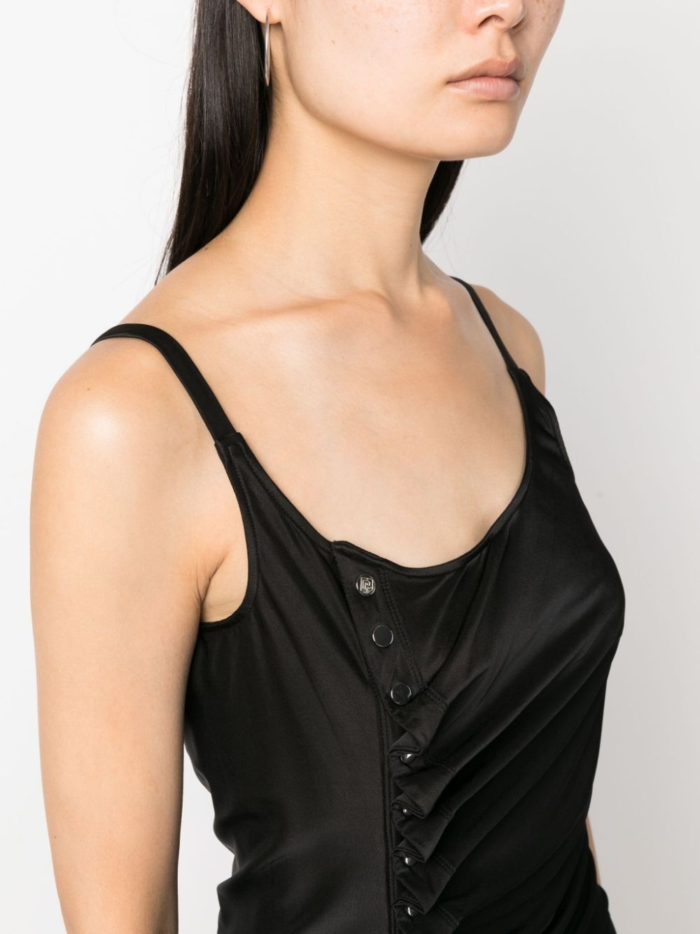 asymmetric satin maxi dress - 5