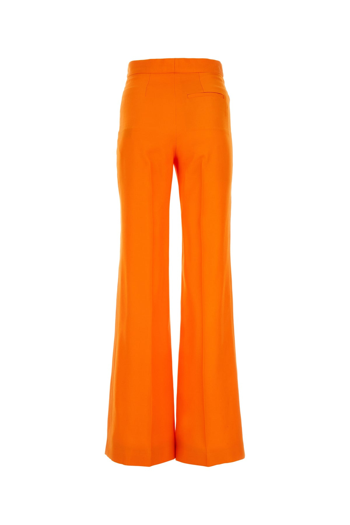 Fluo orange viscose wide-leg pant - 2